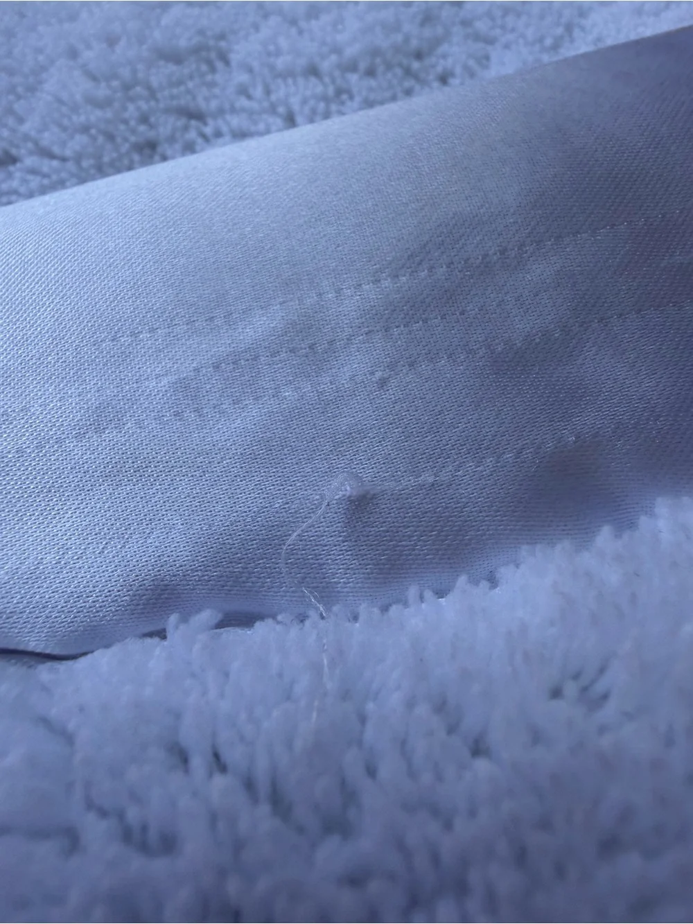 Simply Shabby Chic Satin Trim White Plush Blanket Rachel Ashwell Heavy F/Q GUC